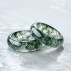 Song Yne Moss Agate Healing Balance Ring