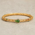 Song Yne Cyan Jade Auspicious Cloud Gourd Luck Bangle