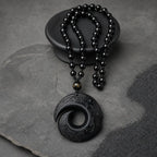Song Yne Obsidian Ice Obsidian Peace Buckle Strength Pendant