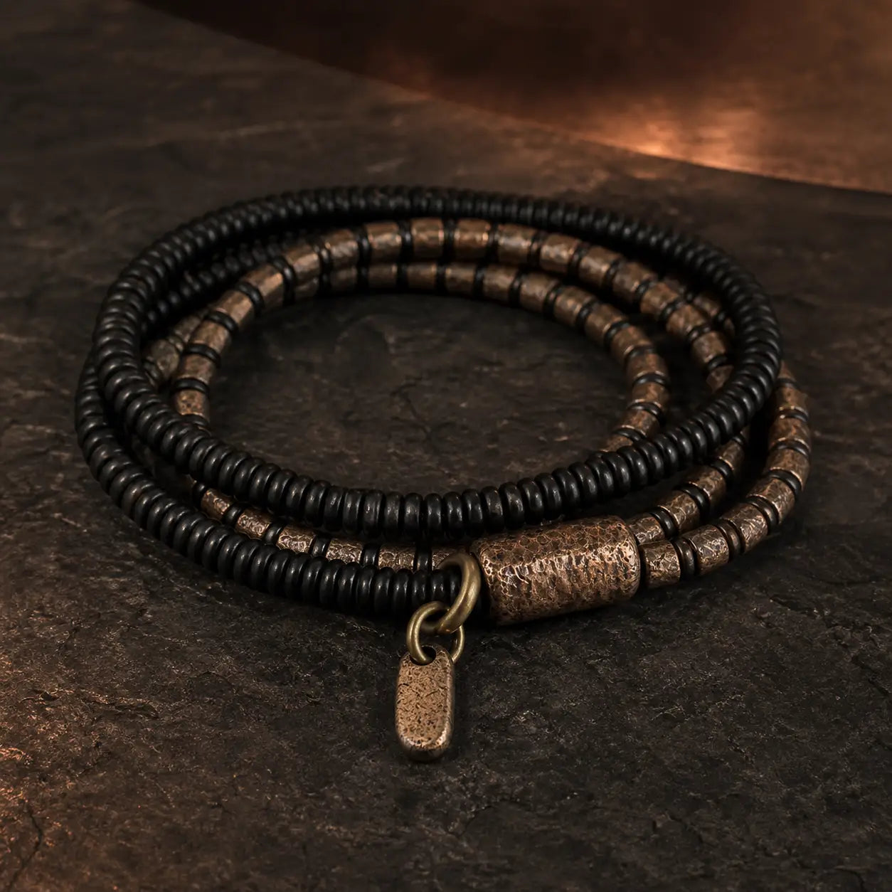 Song Yne Ebony Wood Copper Grounding & Healing Multilayer Bracelet