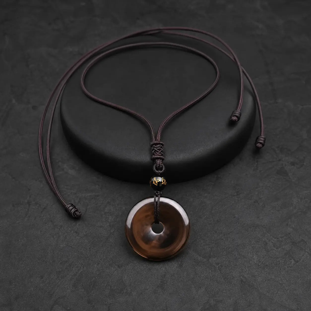 Song Yne Tibetan Obsidian Protection Necklace