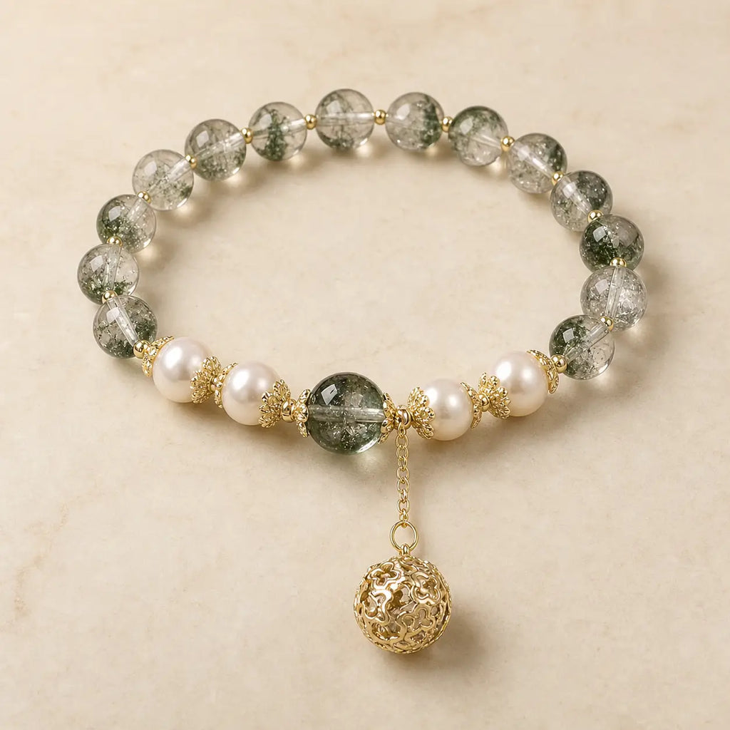 Song Yne Green Phantom Pearl Self-Acceptance & Luck Bracelet