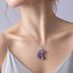 Song Yne Moon Tree of Life Crystal Healing Pendant