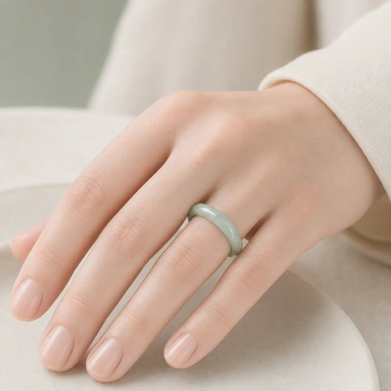 Song Yne Natural Jade Prosperity Abundance Ring