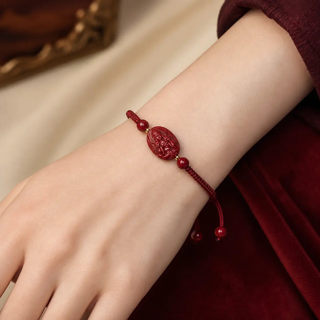 Song Yne Chinese Zodiac Natal Buddha Cinnabar Protection Bracelet