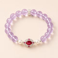 Song Yne Amethyst Pearl Red Zircon Balance Bracelet