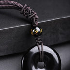 Song Yne Tibetan Obsidian Protection Necklace