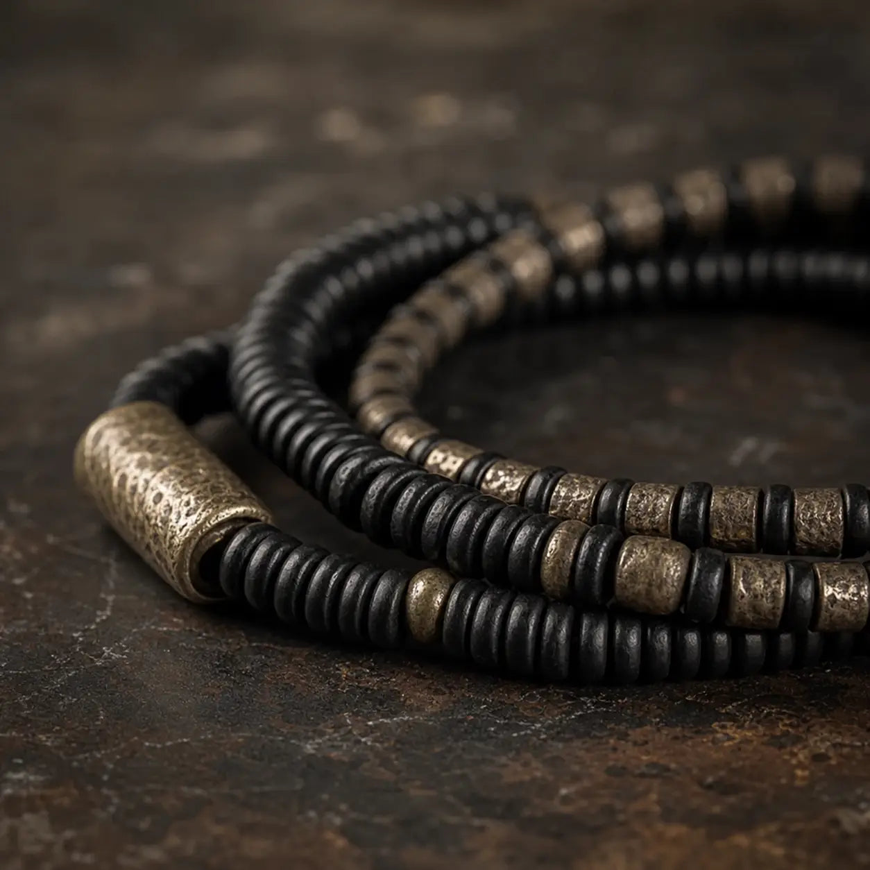 Song Yne Ebony Wood Copper Grounding & Healing Multilayer Bracelet