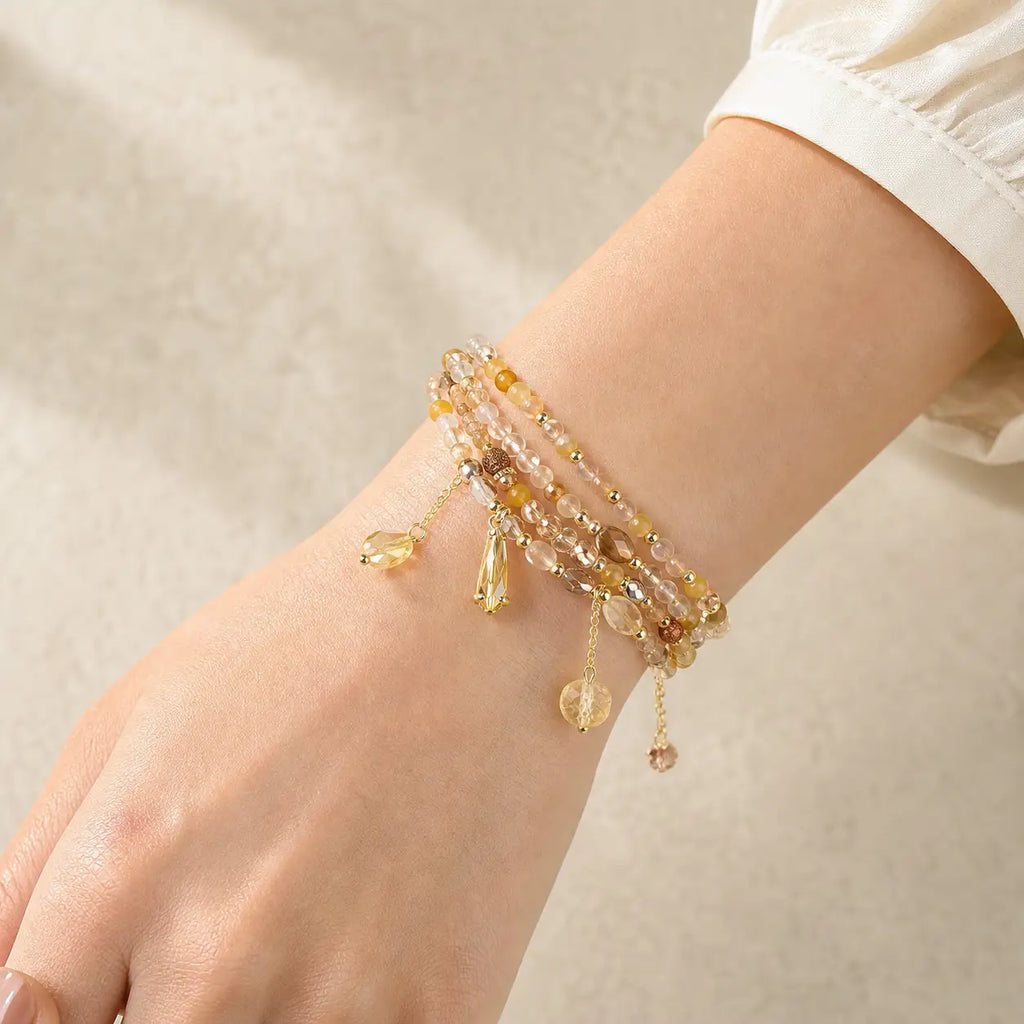 Song Yne Citrine Multi Layer Joy & Abundance Bracelet