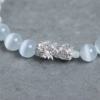 Song Yne Cat's Eye 990 Silver Pixiu Wealth & Protection Bracelet