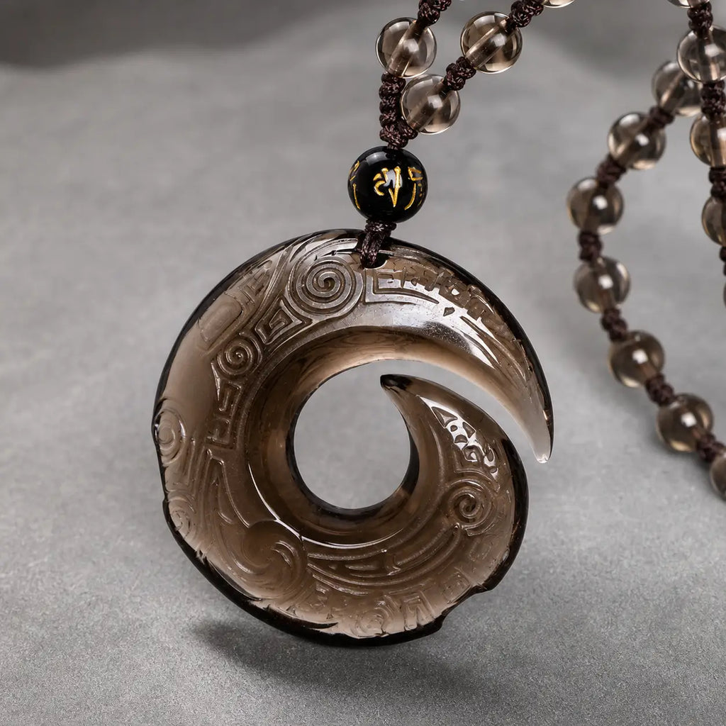 Song Yne Obsidian Ice Obsidian Peace Buckle Strength Pendant