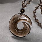 Song Yne Obsidian Ice Obsidian Peace Buckle Strength Pendant