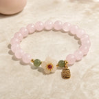 Song Yne Rose Quartz Hetian Jade Love & Blessing Bracelet