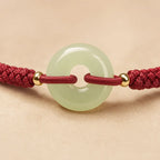 Song Yne Hetian Jade Peace Buckle Fu Luck Bracelet
