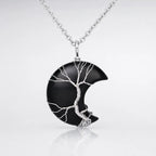 Song Yne Moon Tree of Life Crystal Symbolism Pendant