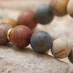 Song Yne Picasso Jasper 108 Mala Courage & Grounding Bracelet