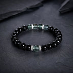 Song Yne Obsidian Green Phantom 925 Silver Strength & Protection Bracelet