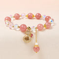 Song Yne Strawberry Quartz Money Bag Positive & Prosperity Bracelet