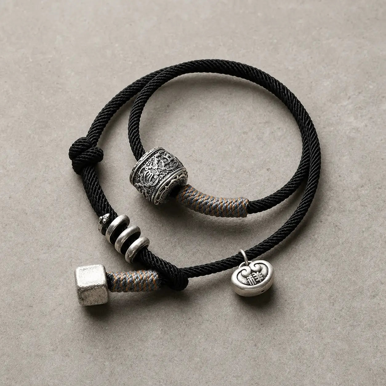 Song Yne Om Mani Padme Hum Auspicious Double Wrap Bracelet