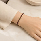 Song Yne 3mm Garnet Hetian Jade Stability & Calm Bracelet