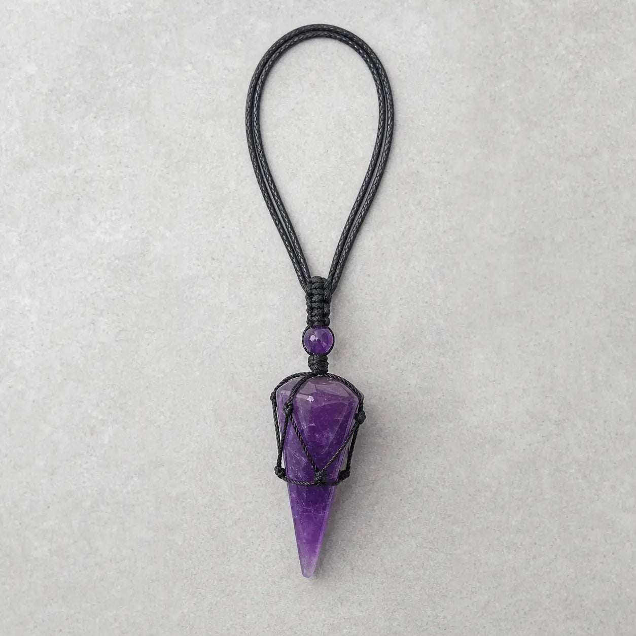 Song Yne Natural Stone Pointed Energy Pendant Necklace