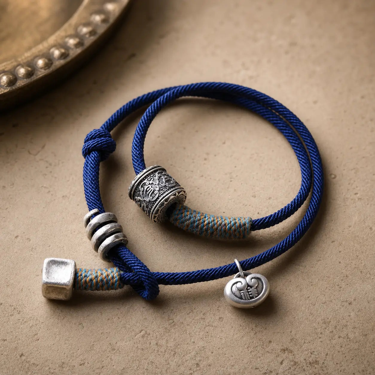 Song Yne Om Mani Padme Hum Auspicious Double Wrap Bracelet