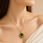 Song Yne Jade Koi Fish Lotus Luck Pendant Necklace