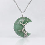 Song Yne Moon Tree of Life Crystal Symbolism Pendant