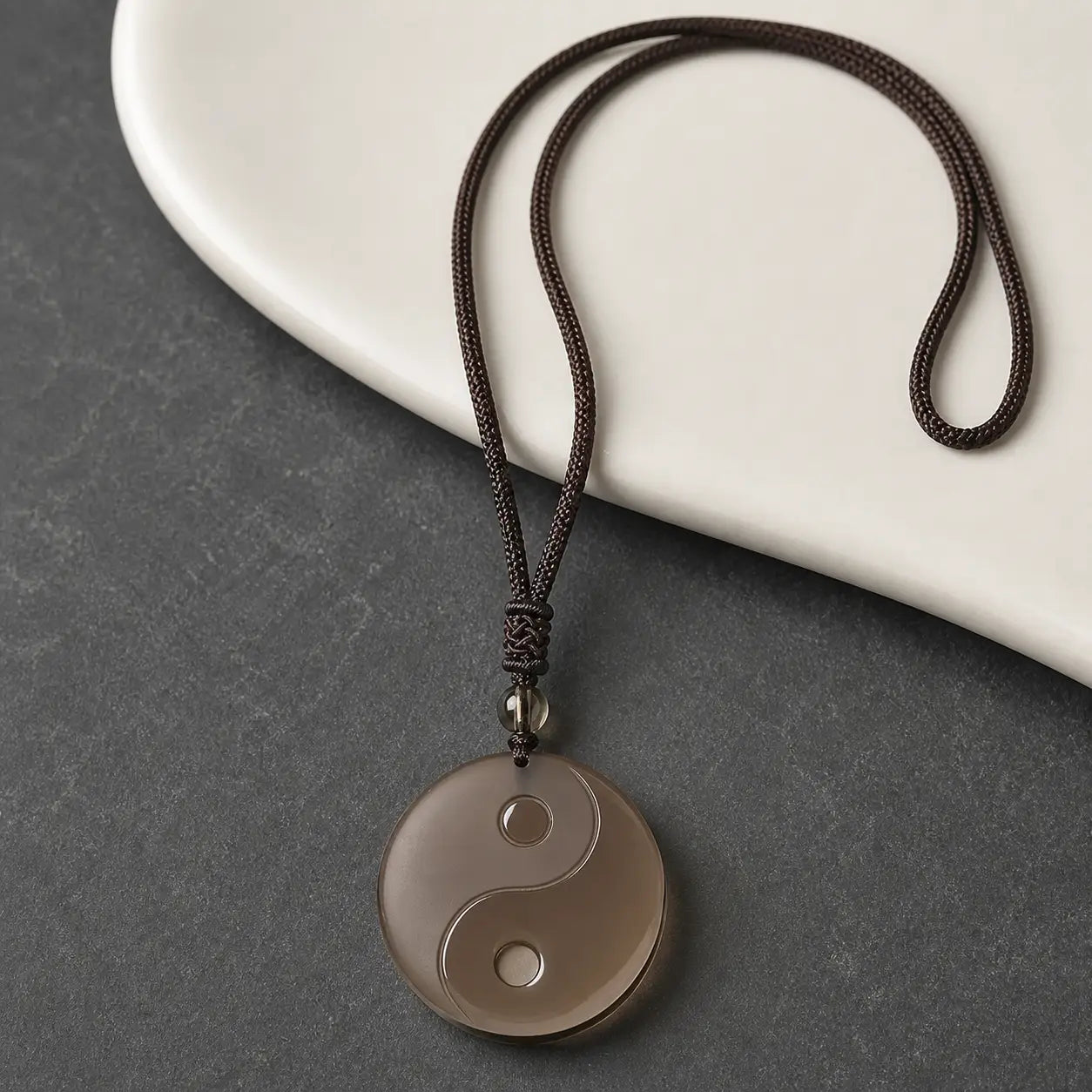 Song Yne Nine-Character Mantra Obsidian Protection Pendant