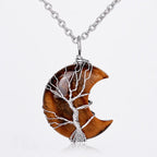 Song Yne Moon Tree of Life Crystal Symbolism Pendant
