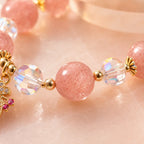 Song Yne Strawberry Quartz Money Bag Positive & Prosperity Bracelet