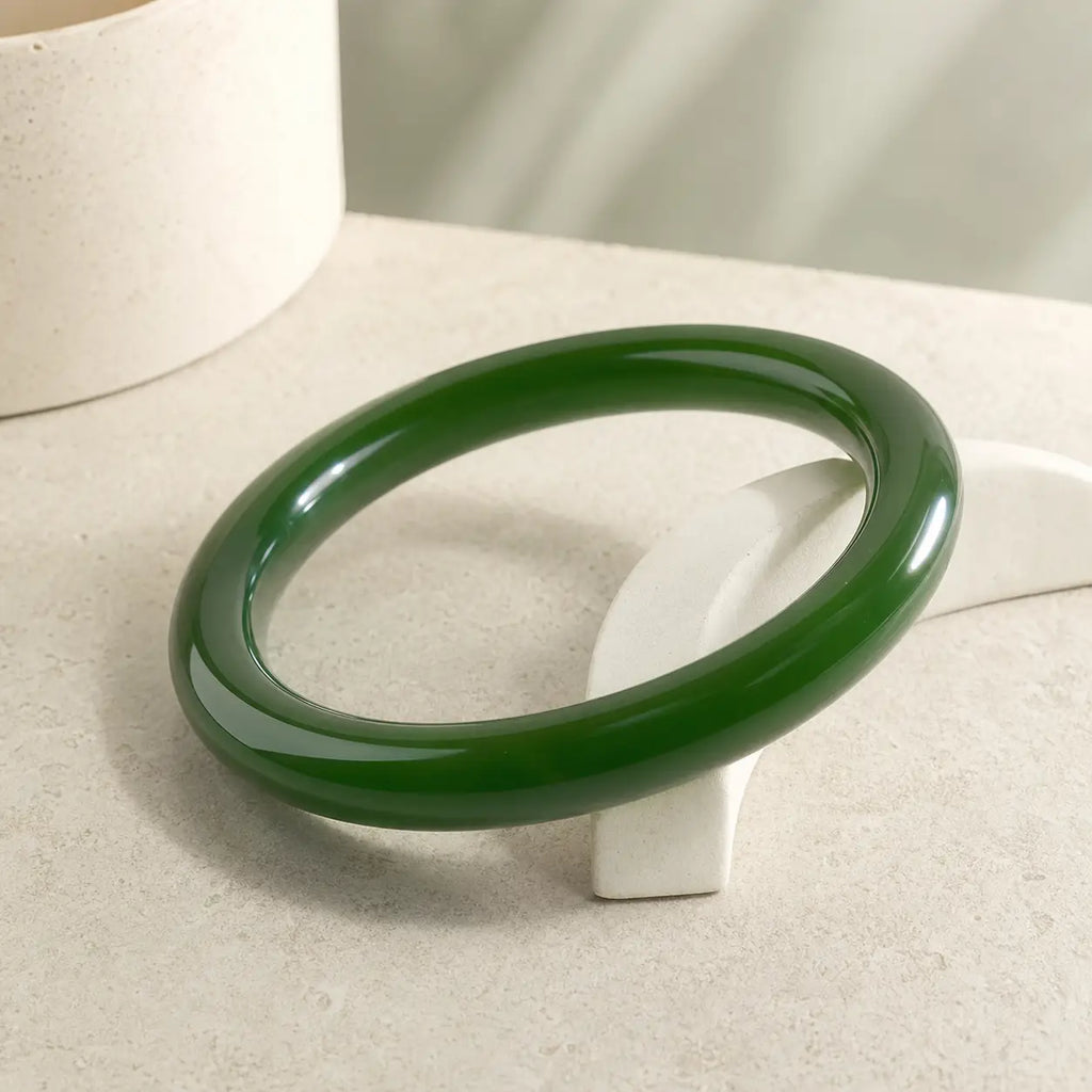 Song Yne Cyan Jade Longevity & Blessing Bangle