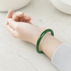 Song Yne Cyan Jade Longevity & Blessing Bangle