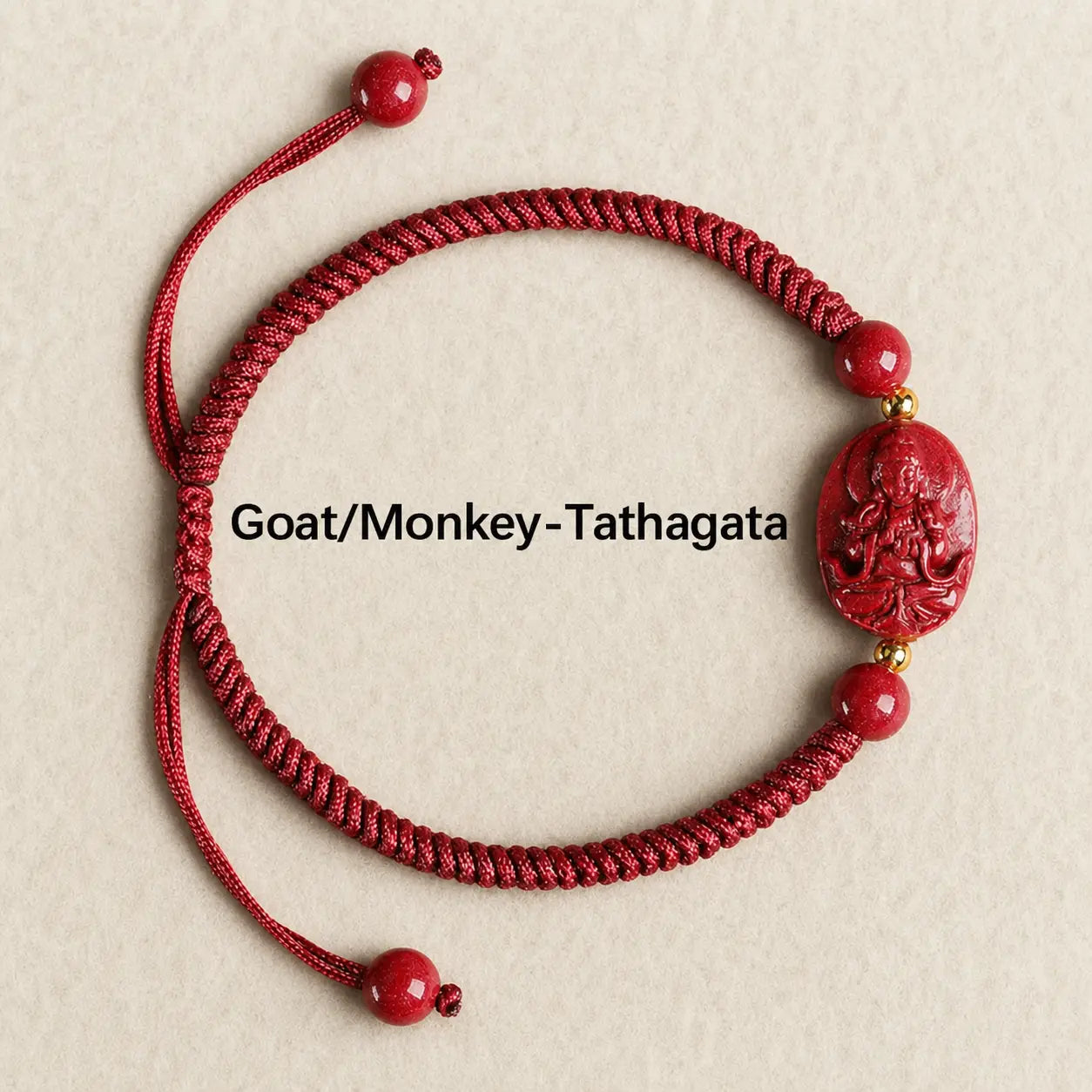 Song Yne Chinese Zodiac Natal Buddha Cinnabar Protection Bracelet