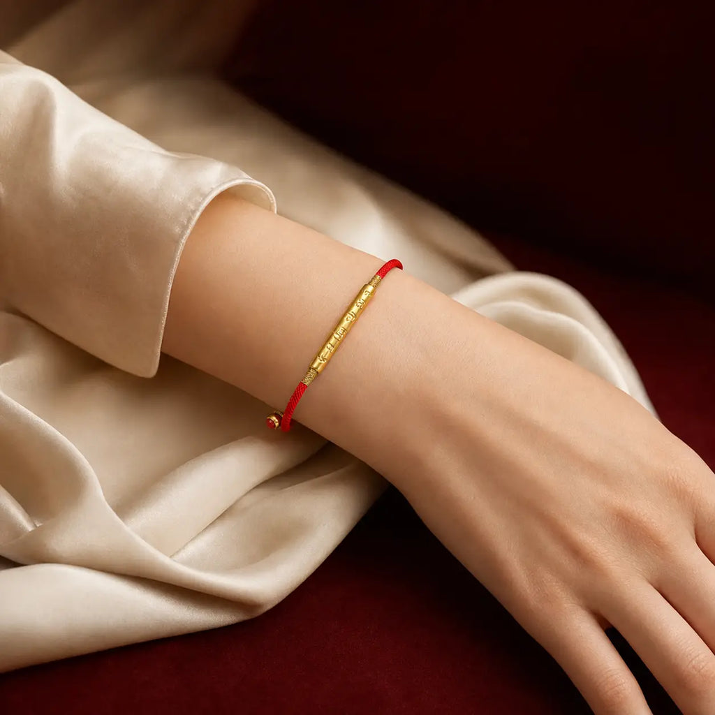 Song Yne Tibetan Om Mani Padme Hum Lucky Red String Bracelet