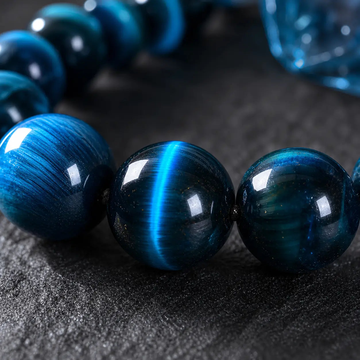Song Yne Blue Tiger Eye Protection & Calm Bracelet