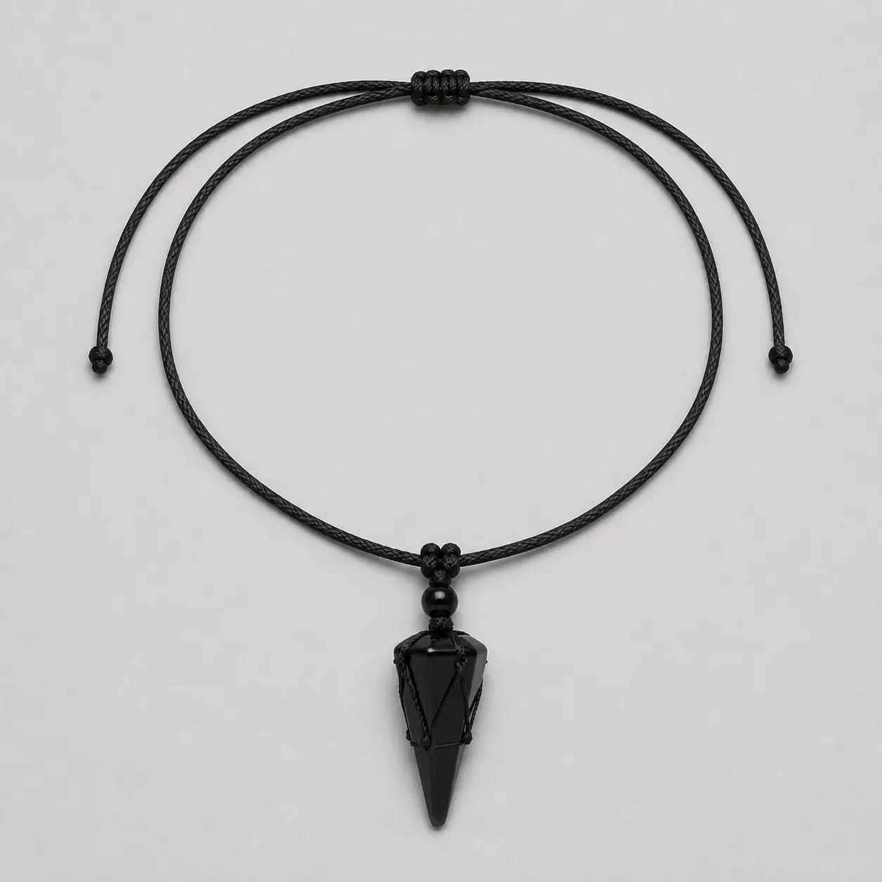 Song Yne Natural Stone Pointed Energy Pendant Necklace