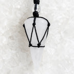 Song Yne Natural Stone Pointed Energy Pendant Necklace