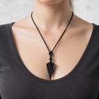 Song Yne Natural Stone Pointed Energy Pendant Necklace