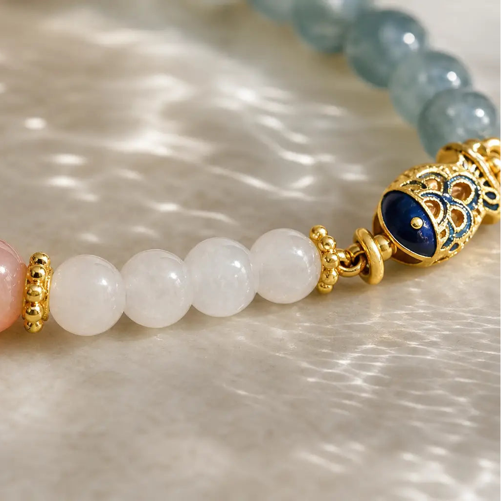Song Yne Jade Yanyuan Agate Koi Luck & Prosperity Bracelet