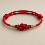 Song Yne Jade Fortune Knot Red String Couple Bracelet