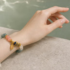 Song Yne Jade Yanyuan Agate Koi Luck & Prosperity Bracelet