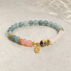 Song Yne Jade Yanyuan Agate Koi Luck & Prosperity Bracelet