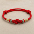 Song Yne Jade Fortune Knot Red String Couple Bracelet