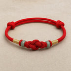 Song Yne Jade Fortune Knot Red String Couple Bracelet