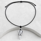 Song Yne Natural Stone Pointed Energy Pendant Necklace