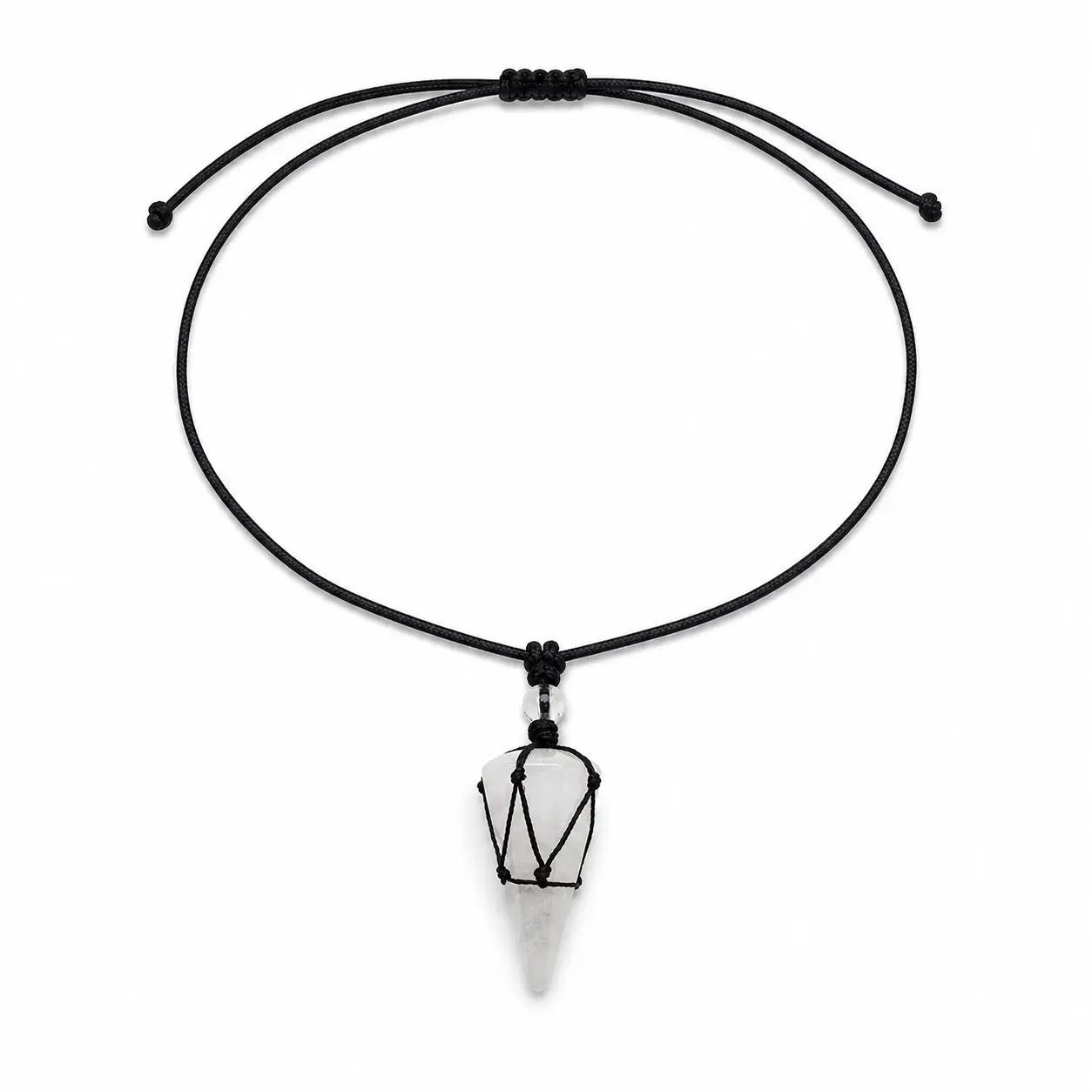 Song Yne Natural Stone Pointed Energy Pendant Necklace