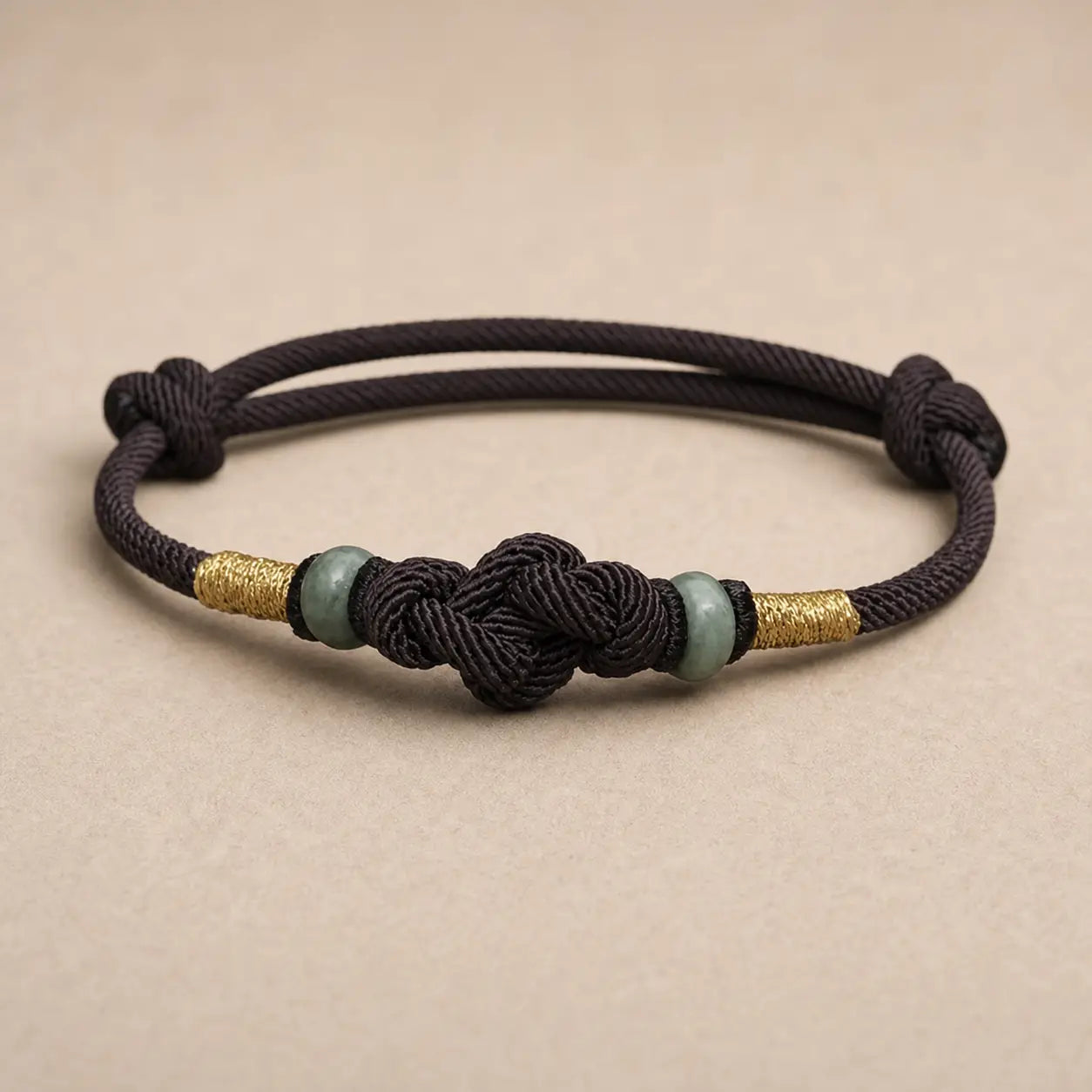 Song Yne Jade Fortune Knot Red String Couple Bracelet