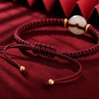 Song Yne Jade Peace Buckle Abundance Braided Bracelet