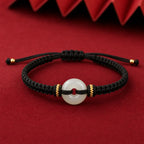 Song Yne Jade Peace Buckle Abundance Braided Bracelet